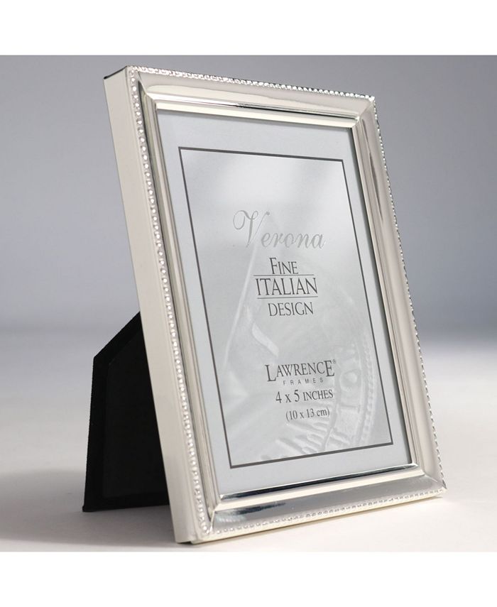Lawrence Frames Polished Silver Plate Picture Frame Bead Border