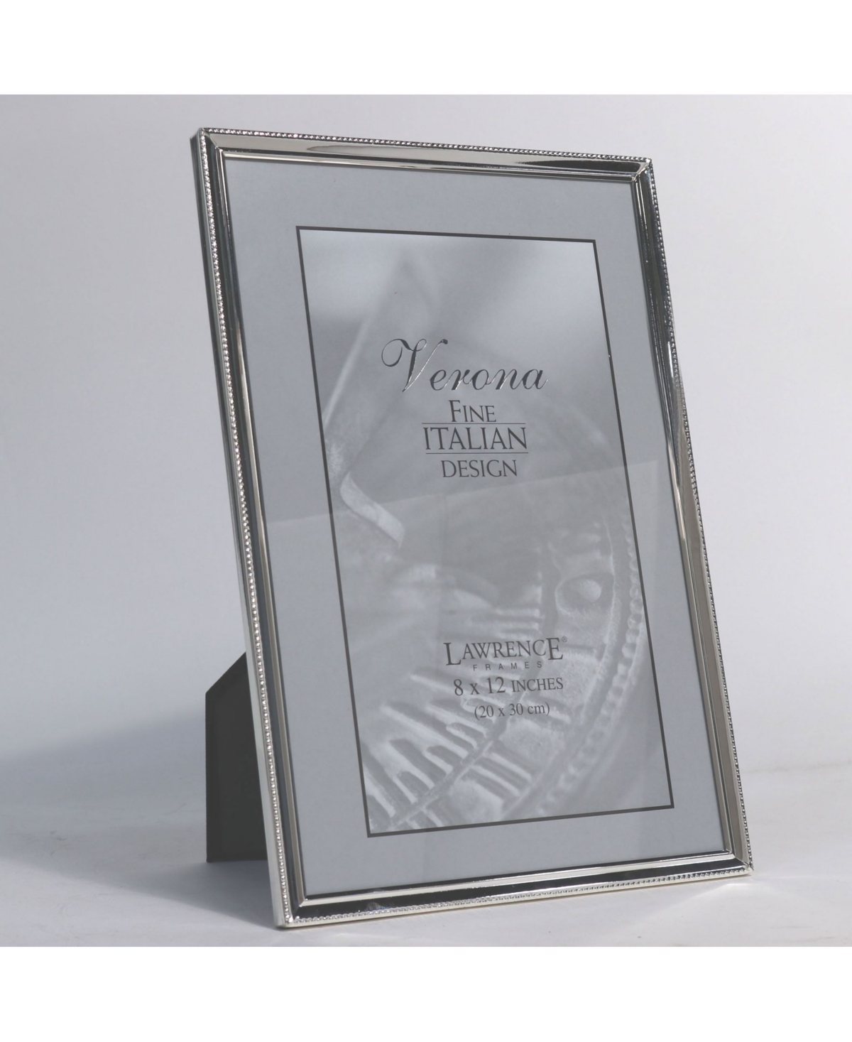Lawrence Frames Polished Silver Plate Picture Frame - Bead Border Design - 8" x 12"