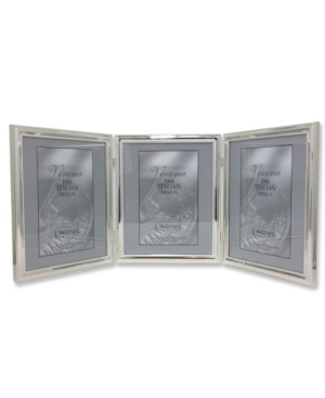 Lawrence Frames 510780t Silver Plated Double Bead Hinged Triple Picture Frame