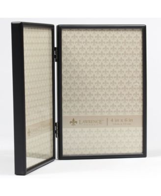 Hinged Double Simply Black Picture Frame - 4" x 6"