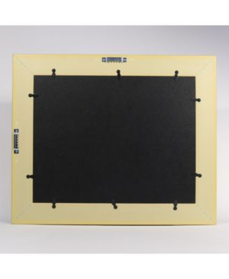 Dual Use Blonde 11" x 14" Certificate Picture Frame with Double Bevel Cut Matting For Document - 8.5" x 11"