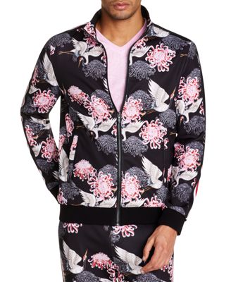 mens floral track jacket