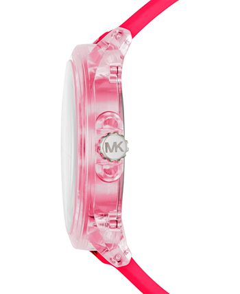 Michael Kors Women s Wren Neon Pink Silicone Strap Watch 42mm Macy s