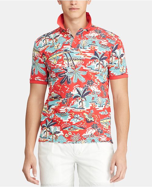Polo Ralph Lauren Men's Classic-Fit Mesh Hawaiian Polo Shirt