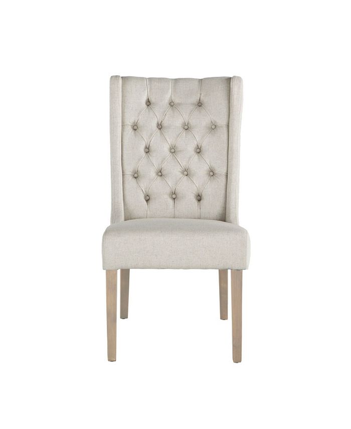 Interiors Chloe Linen Dining Chairs, Napoleon Dining Chairs With Arms And Legs