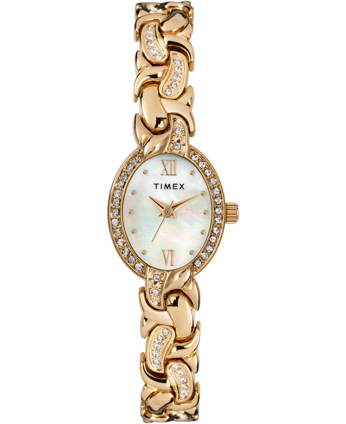 Timex Women's TW2T49900 Analog 19mm Gold-tone Bracelet Watch Set with Cubic Zirconia Crystals - Gold