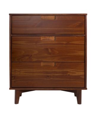 Walker Edison 3 Drawer Mid Century Modern Wood Dresser - Macy's