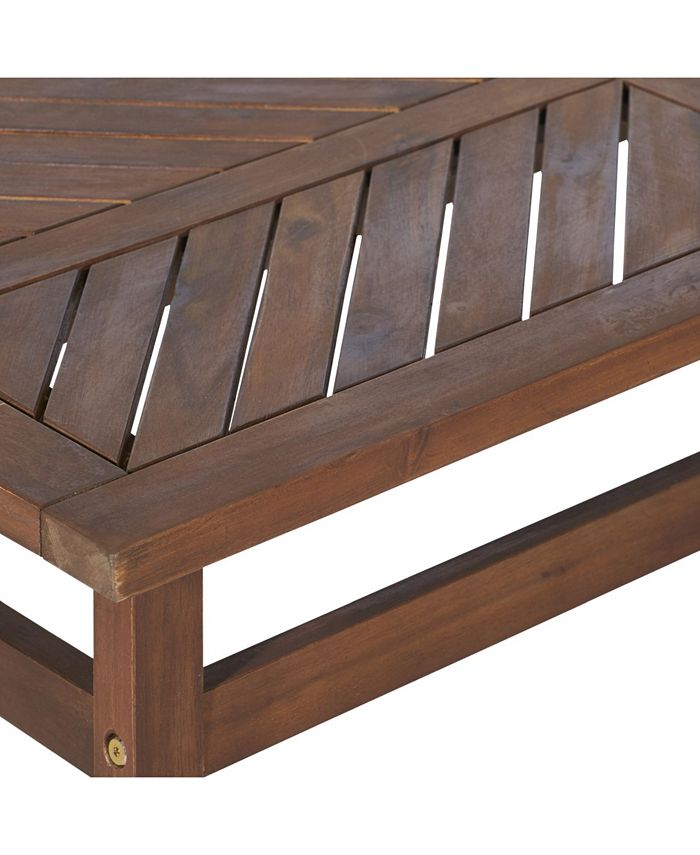 Walker Edison Patio Wood Coffee Table Macy's