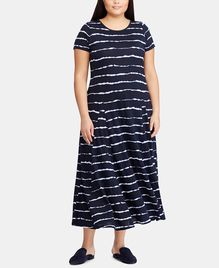 Lauren Ralph Lauren Plus Size Striped T-Shirt Dress & Reviews - Dresses ...