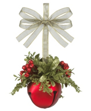 Ganz Kissing Krystals Mistletoe Sleigh Bell Red