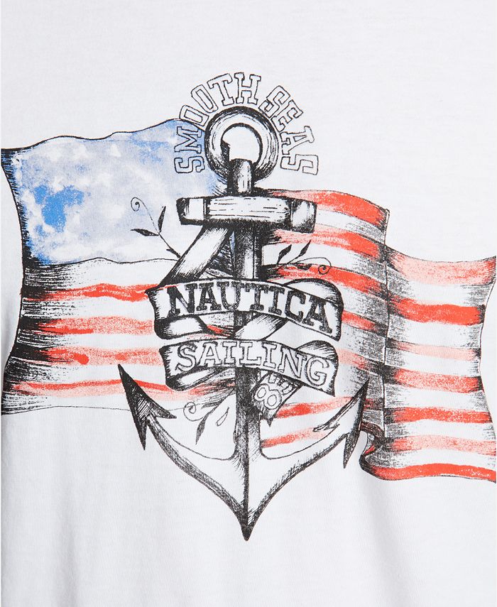 Nautica Men's Flag Cotton Graphic T-Shirt, Created for Macy's - Macy's