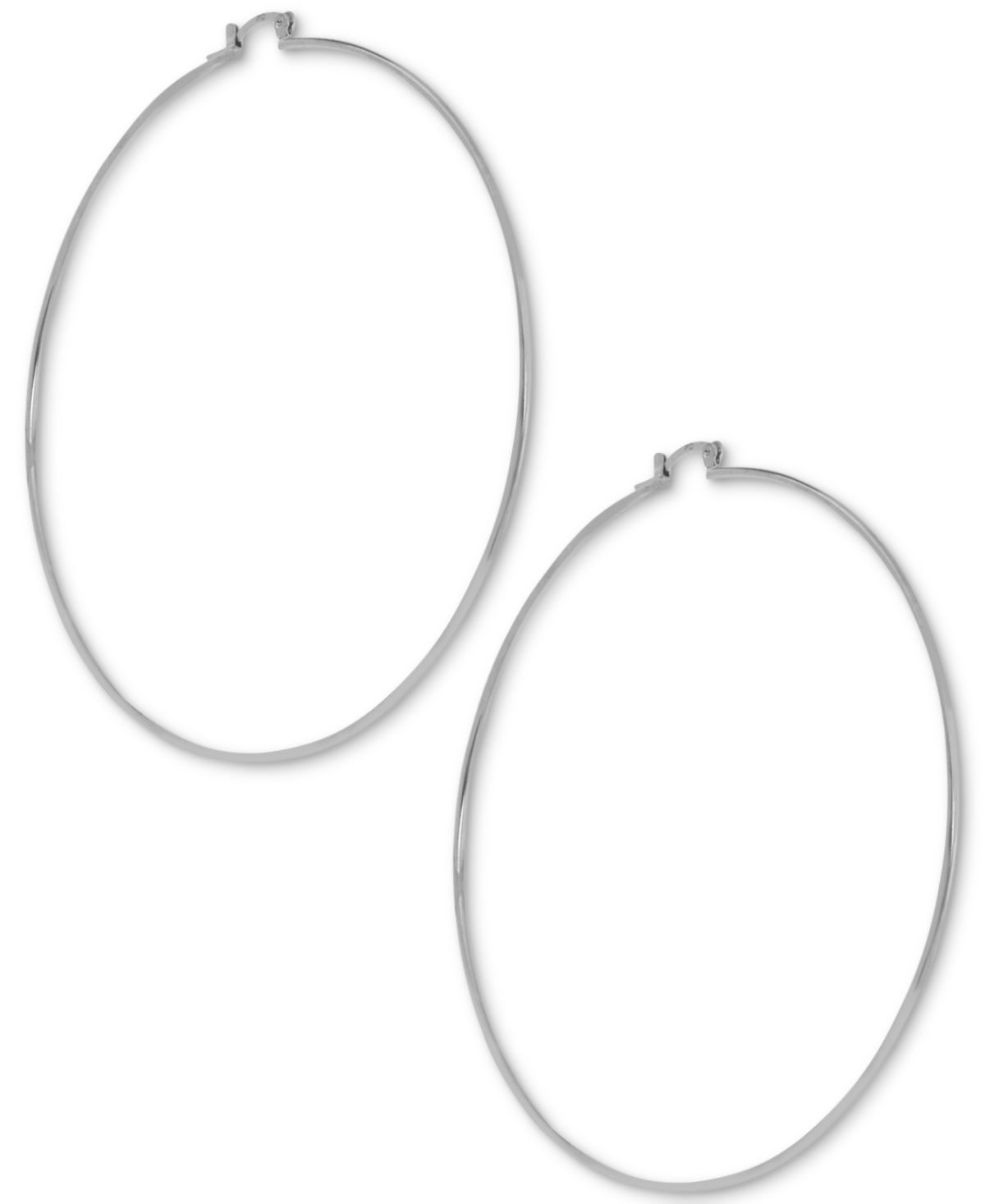 And Now This Large Wire Extra Large Hoop in Silver Plate Earrings - Gold