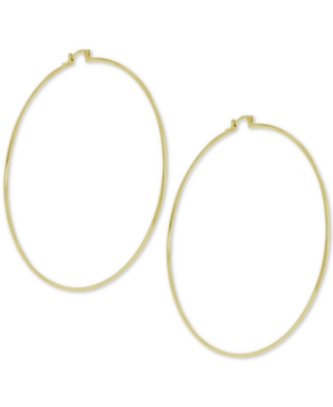 Essentials Large Wire Extra Large Hoop in Fine Silver Plate Earrings