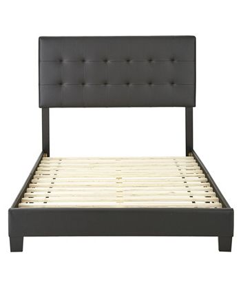 Ultima Hudson Full Faux Leather Upholstered Platform Bed Frame with ...