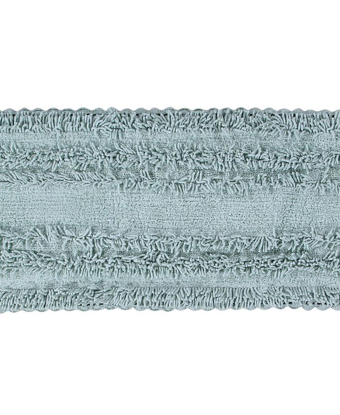 Better Trends Tufted Cotton Crochet Race Track Bath Mat 20" x 60" Macy's