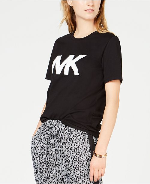 Michael Kors Petite Cotton Studded Logo T Shirt Reviews Tops
