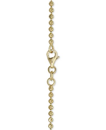 Italian Gold - Moon Link 18" Chain Necklace in 14k Gold