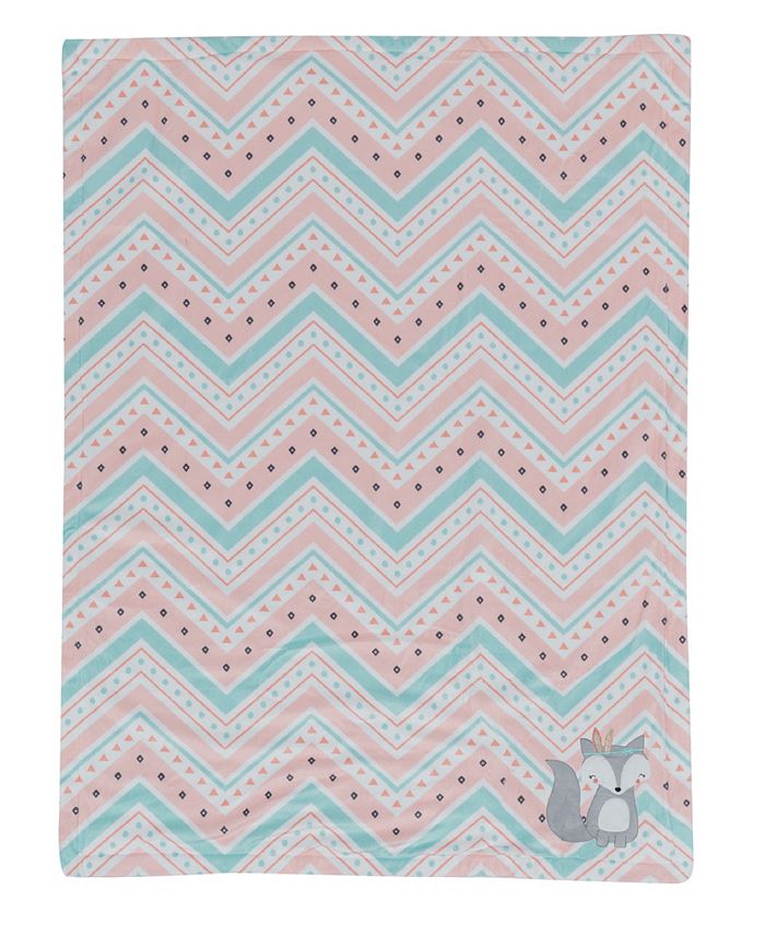 Lambs & Ivy Little Spirit Chevron Fox Luxury Baby Blanket Macy's