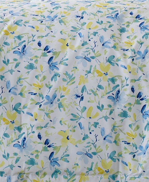 Laura Ashley Nora Sun Blue Comforter Set, King & Reviews Comforters