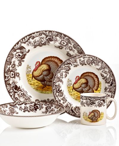 Spode Dinnerware, Woodland Turkey Collection