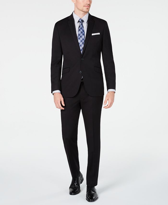 Kenneth Cole Unlisted Men's Slim-Fit Black Solid Suit - Macy's