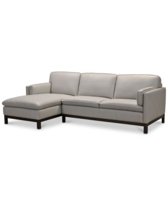 Virton 2-Pc. Leather Chaise Sectional Sofa, Created for Macy's