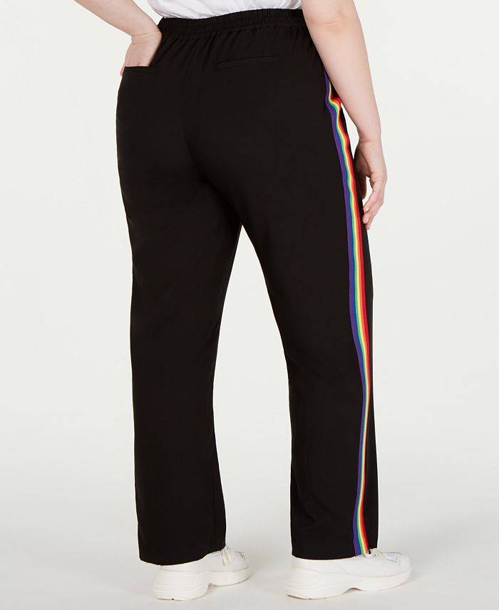 Michael Kors Plus Size Rainbow-Stripe Track Pants & Reviews - Pants & Capris - Plus Sizes - Macy's
