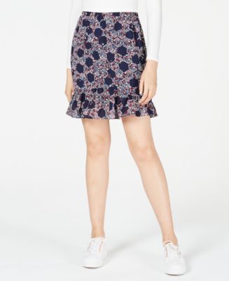Maison Jules Ruffled Floral-Print Skirt, Created for Macy's - Macy's