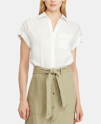 Lauren Ralph Lauren - Petite Lace Inset Dolman Sleeve Shirt