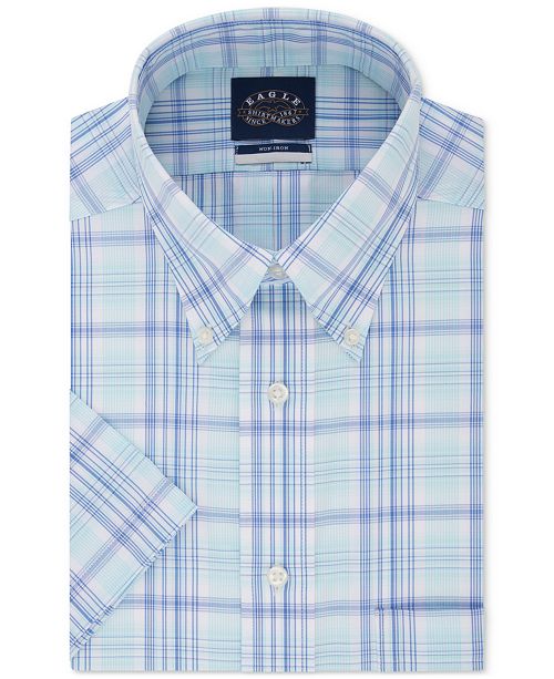 mens short sleeve no iron dress shirts