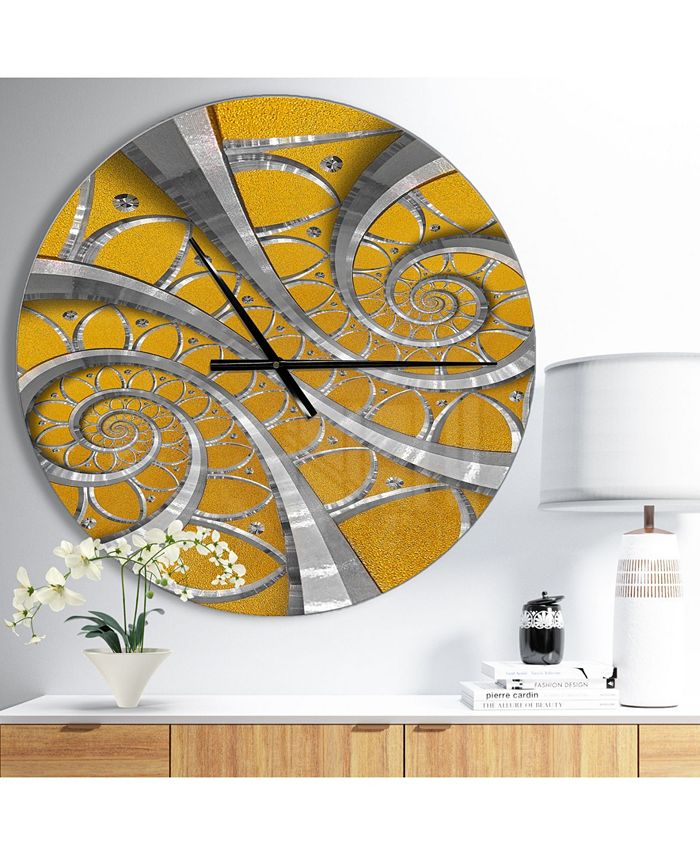 Design Art Designart Oversized Contemporary Round Metal Wall Clock Macy's