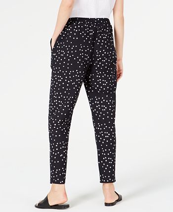 Eileen Fisher Organic Cotton Tapered Printed Pants Regular