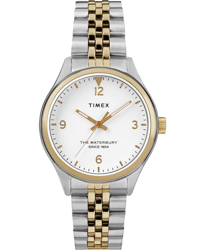 Timex Waterbury Traditional 34mm Stainless Steel Two-Tone Bracelet 