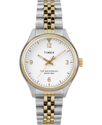 Timex Waterbury Traditional 34mm Stainless Steel Two-Tone Bracelet Watch &  Reviews - All Watches - Jewelry & Watches - Macy's