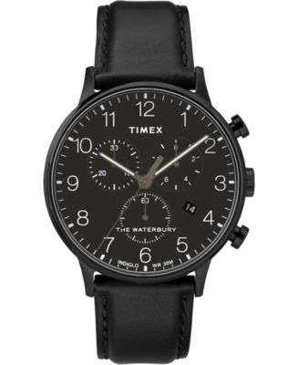 Timex waterbury outlet chronograph black