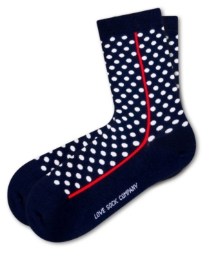 Love Sock Company Women's Socks - Red Line In Navy