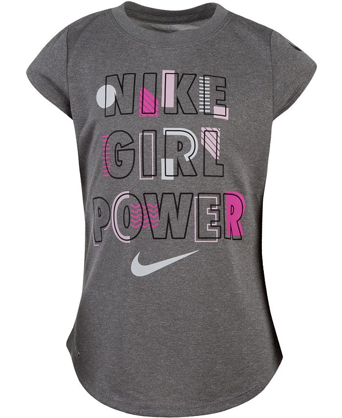 Nike Toddler Girls Girl Power Dri-FIT Logo T-Shirt & Reviews - Shirts ...
