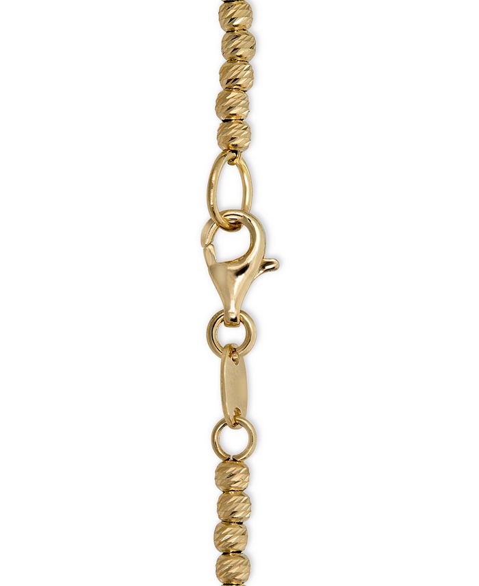 Italian Gold - Beaded Bracelet in 14k Gold