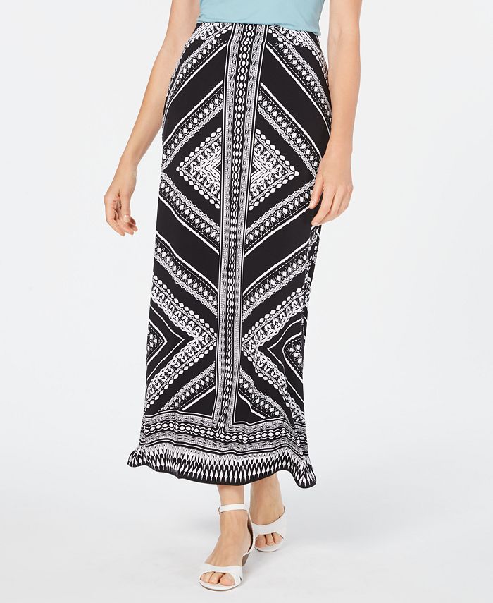JM Collection Printed Maxi Skirt, Created for Macy's & Reviews - Skirts ...