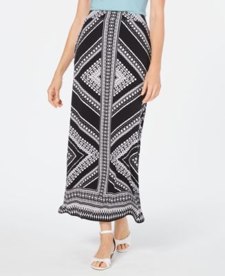 JM Collection Printed Maxi Skirt, Created for Macy's & Reviews - Skirts ...