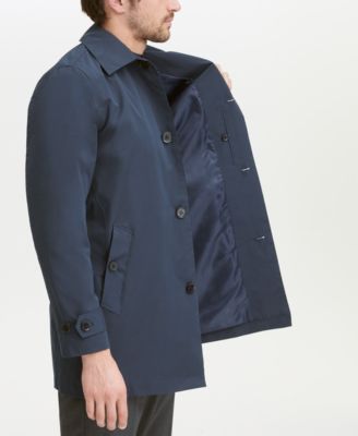 Men's Button-Front Water Resistant Rain Coat 