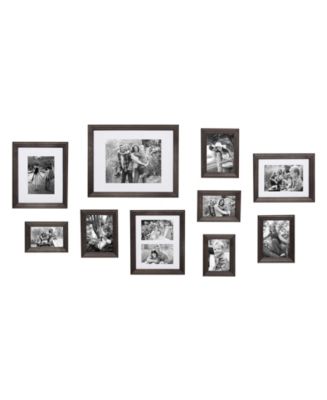 Kate and Laurel Bordeaux Gallery Wall Wood Picture Frame Set, Set of 10 - Macy's