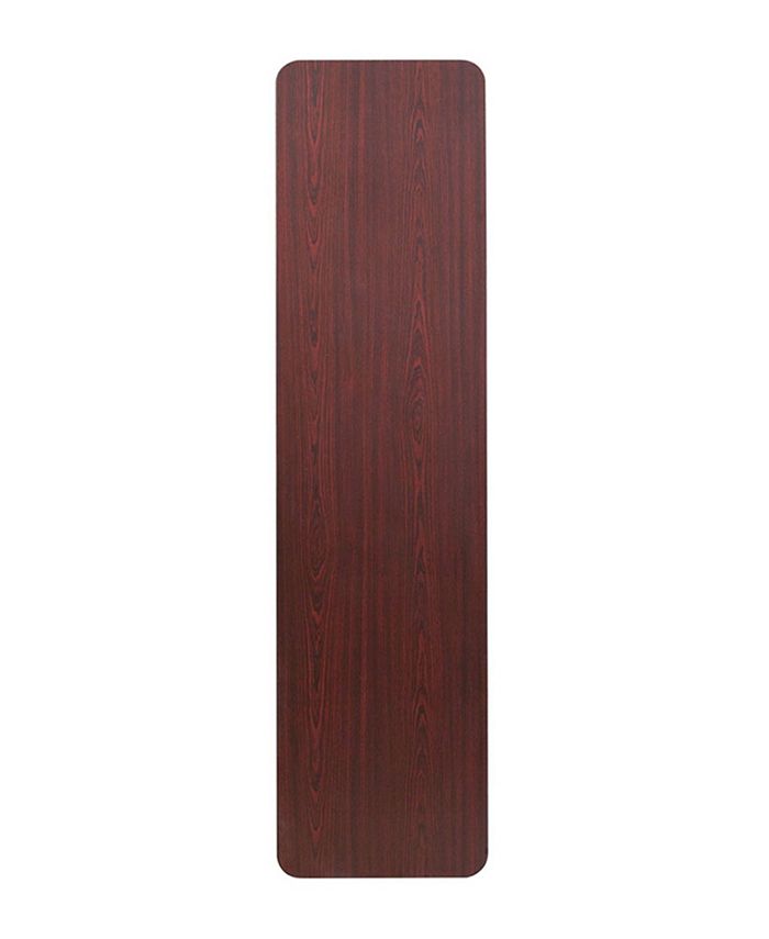 5-Foot High Pressure Mahogany Laminate Folding Training Table