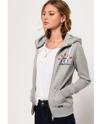 applique zip hoodie