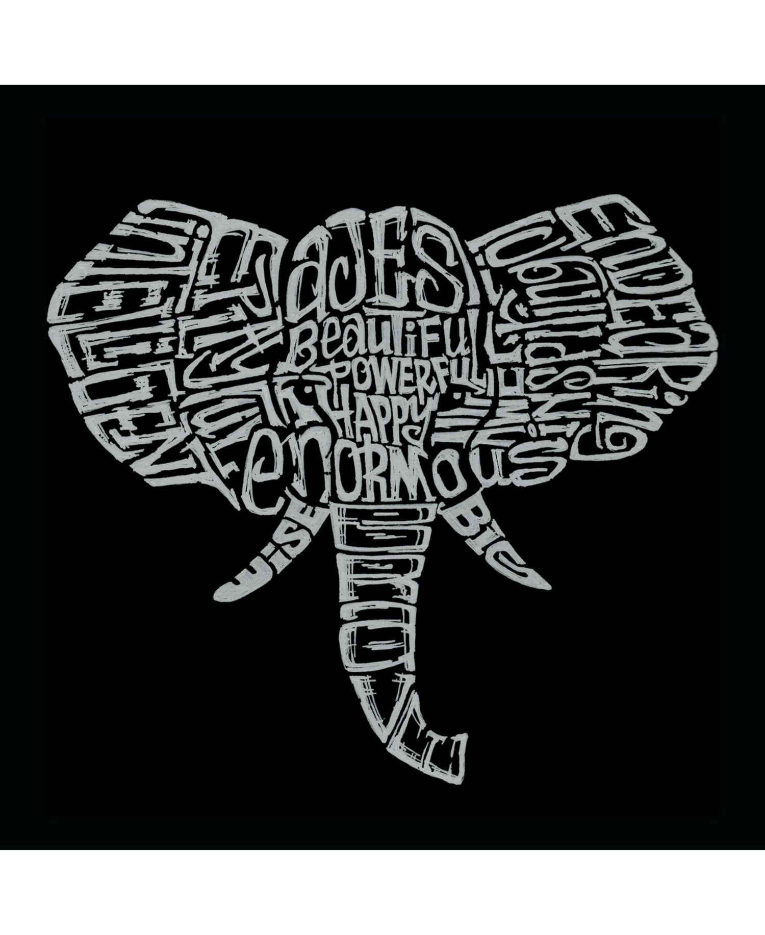 Mens Word Art T-Shirt - Elephant Tusks