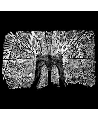 Mens Premium Blend Word Art T-Shirt - Brooklyn Bridge