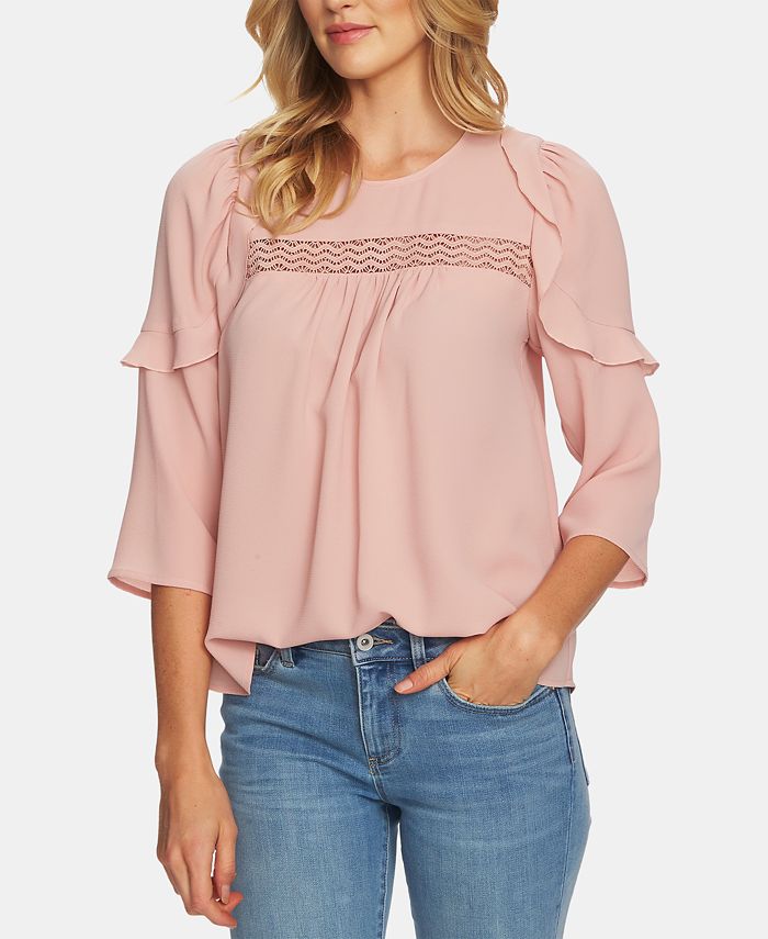 CeCe Ruffle-Trim Blouse & Reviews - Tops - Women - Macy's