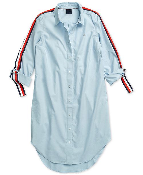 Tommy Hilfiger Women S Monet D Ring Shirtdress With Magnetic