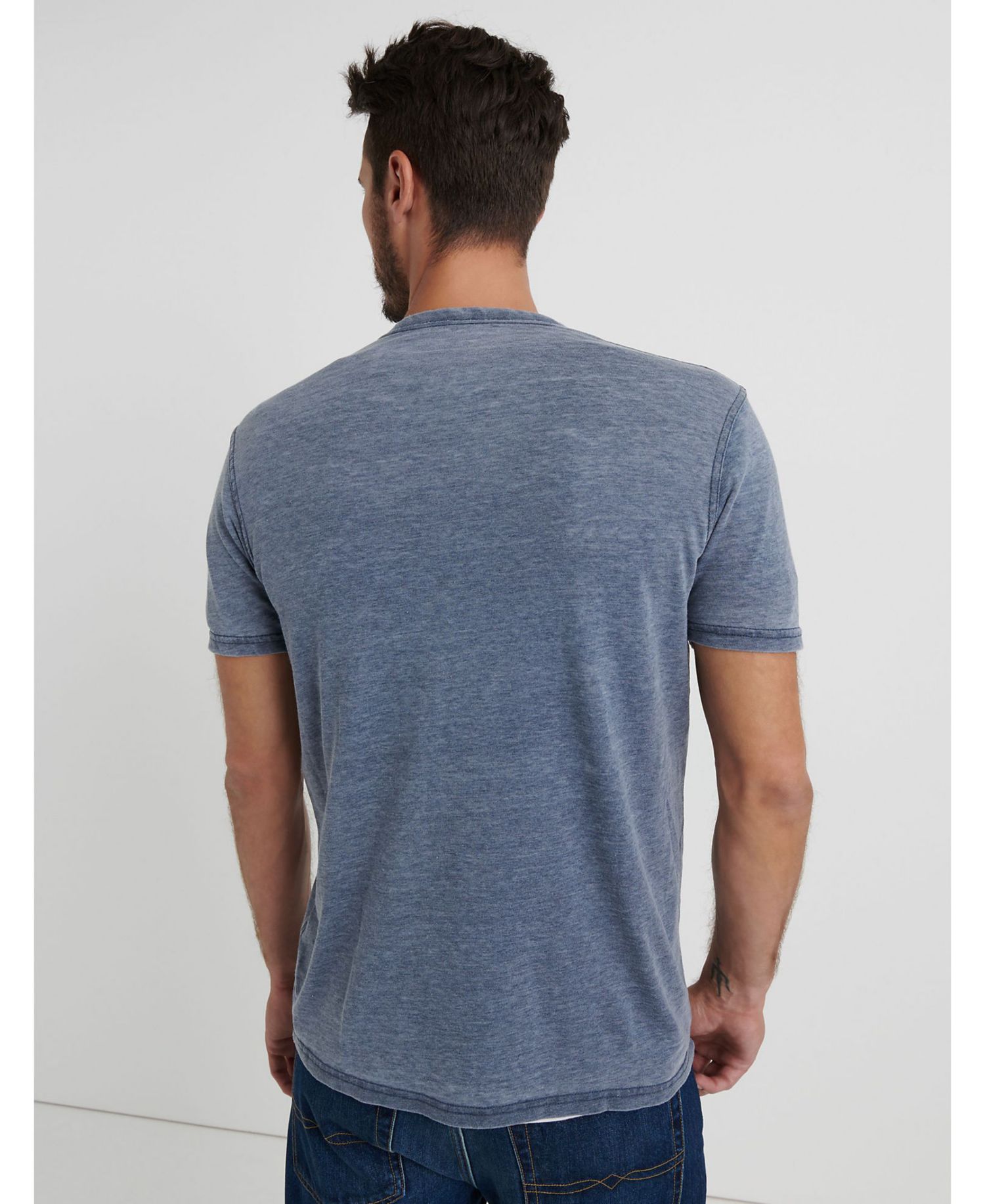 Men's Venice Burnout Notch Short-Sleeve T-Shirt
