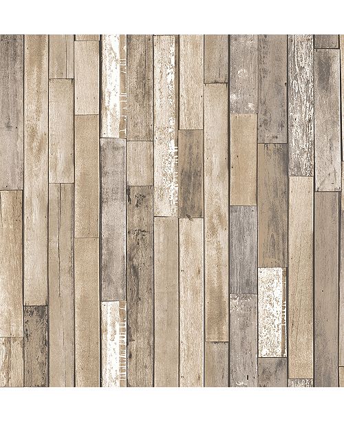 Brewster Home Fashions Barn Board Thin Plank Wallpaper 396 X